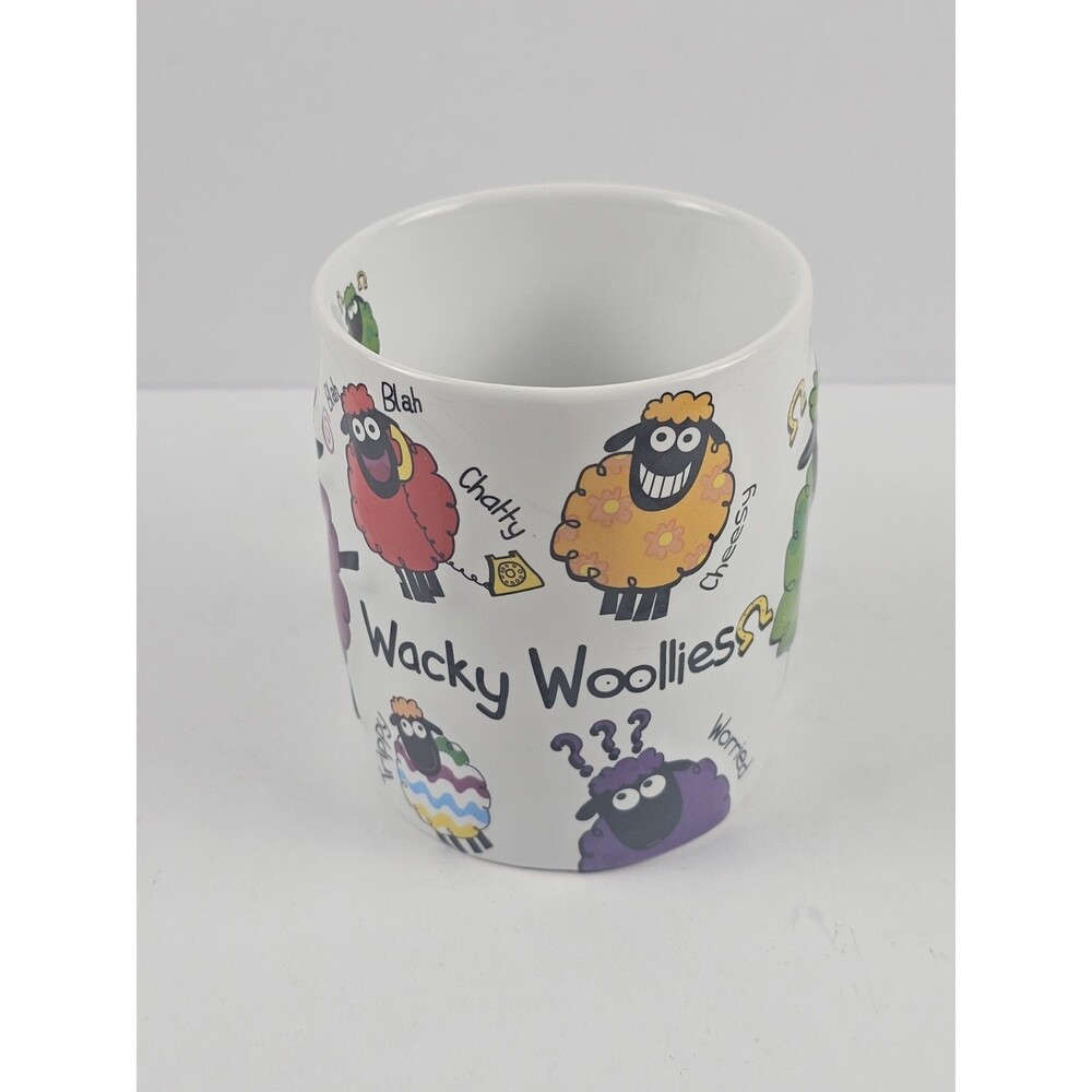 Wacky Woollies Ireland Ceramic Mug with Sheep Graphics Souvenir Collectible